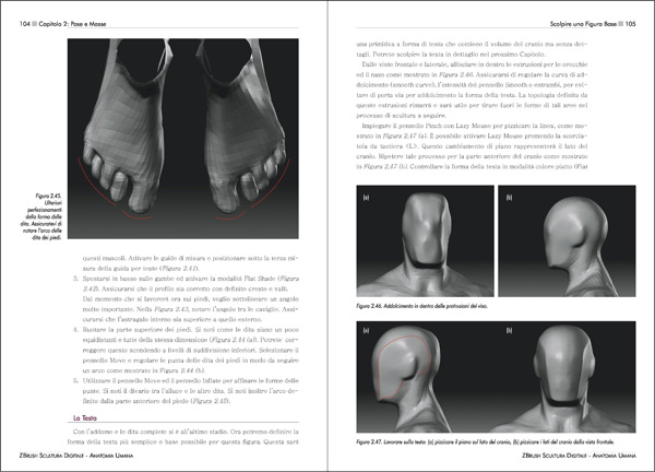 ZBrush Scultura Digitale - Anatomia Umana - pagine 104 - 105